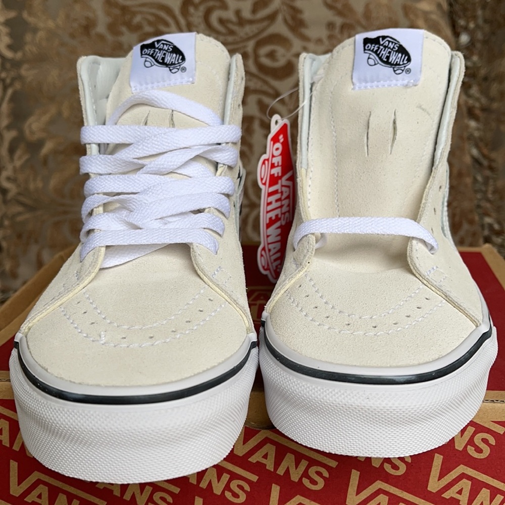Vans Sk8-Hi Checker Flame Classic White Mens - Picture 13 of 16
